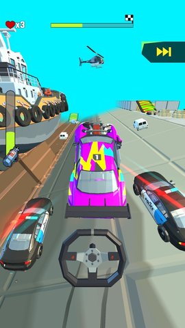 疯狂冲刺3D赛车游戏下载无敌版
