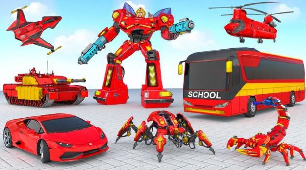 校车机器人汽车游戏下载(School Bus Robot Car Game)最新版